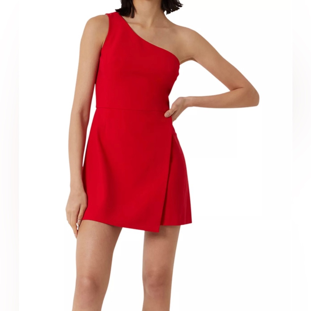 NWT French Connection Red One Shoulder Mini Dress